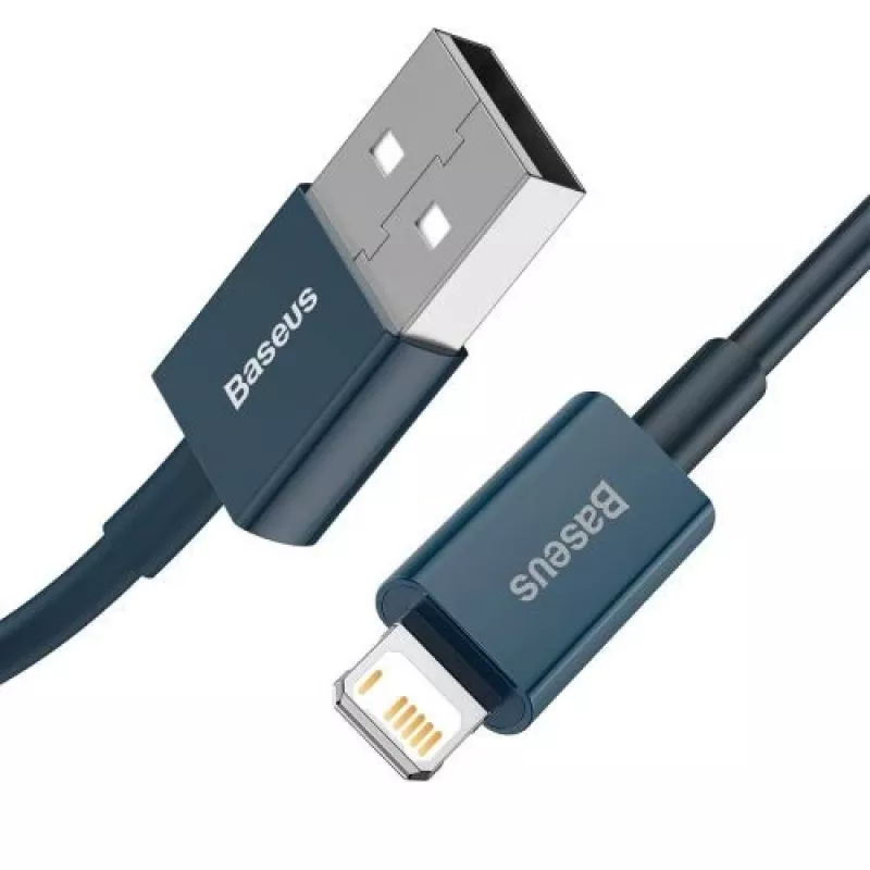 Baseus cavo Lightning serie Superior, ricarica rapida, dati 2,4A, 1m blu (CALYS-A03)