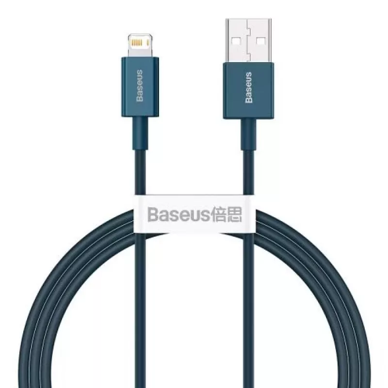 Baseus cavo Lightning serie Superior, ricarica rapida, dati 2,4A, 1m blu (CALYS-A03)