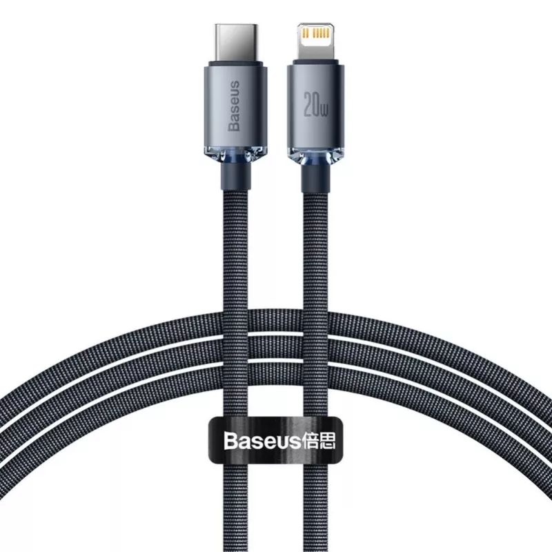 Cavo Baseus Lightning a USB-C PD QC 20W 480Mbps 1,2m nero