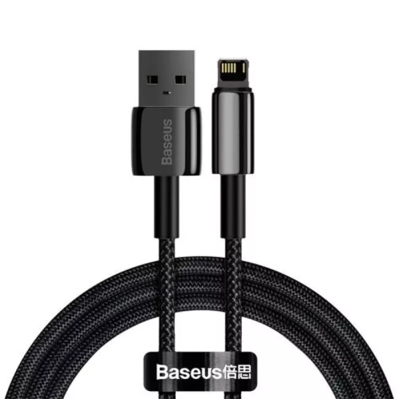Baseus Cavo Lightning Serie Tungsten 2.4A, 1m Nero (CALWJ-01)