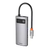 Baseus Metal Gleam Series hub USB-C 4-in-1, USB 3.0 + USB 2.0 + HDMI + USB-C PD, argento