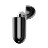 Baseus custodia protettiva in silicone ultra sottile Metallic Shining con gancio per AirPods 1 / 2 nera
