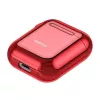 Baseus Metallic Shining Custodia protettiva in silicone ultra-sottile con gancio per AirPods 1 / 2 Rosso