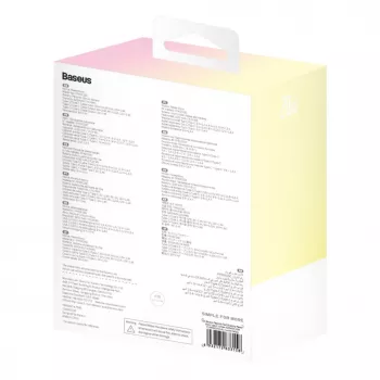 Baseus Popsicle 5200mAh 20W powerbank con cavo Lightning integrato e cavo Baseus Simple USB-C a USB-C 60W 30cm bianco - giallo-rosa