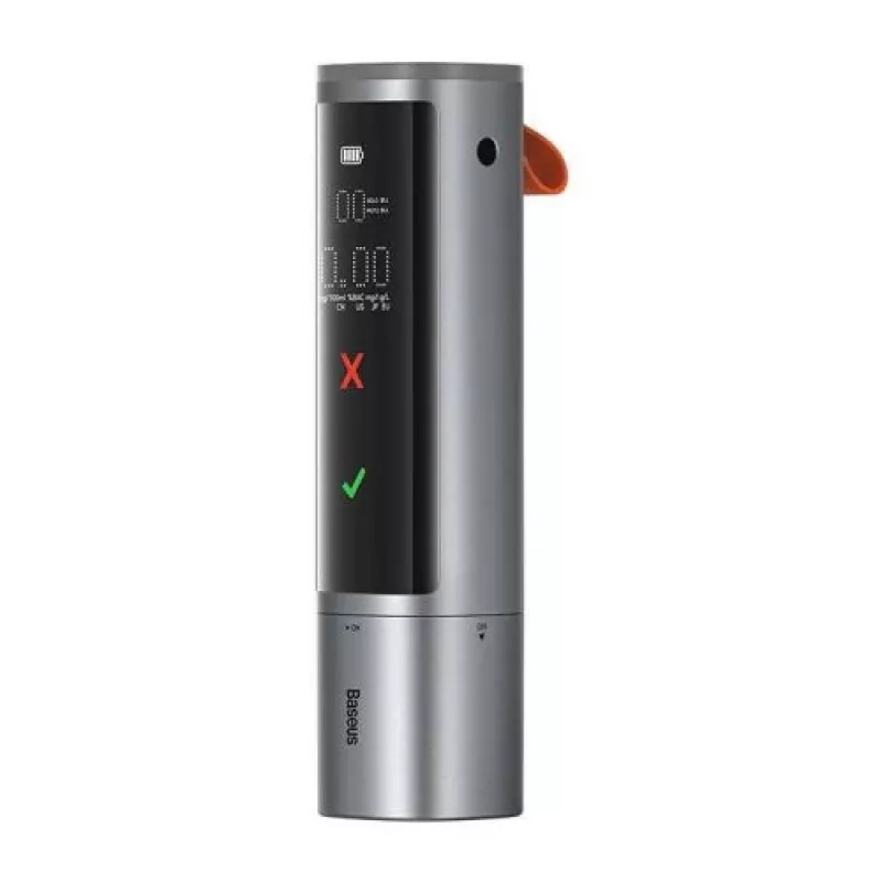 Baseus SafeJourney Pro etilometro da auto, grigio, USB-C, 470 mAh