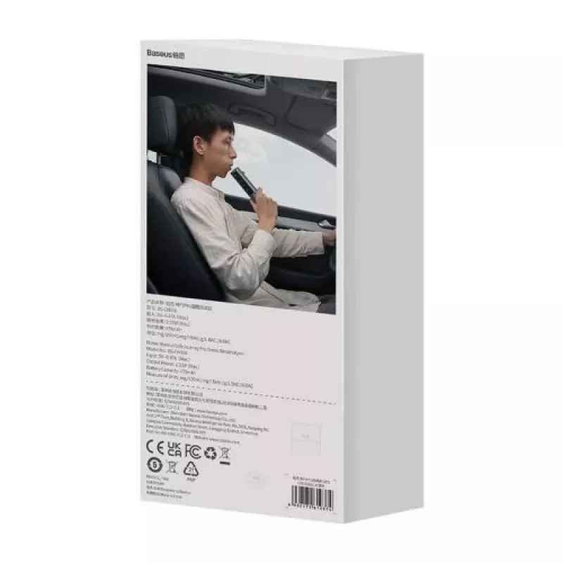 Baseus SafeJourney Pro etilometro da auto, grigio, USB-C, 470 mAh