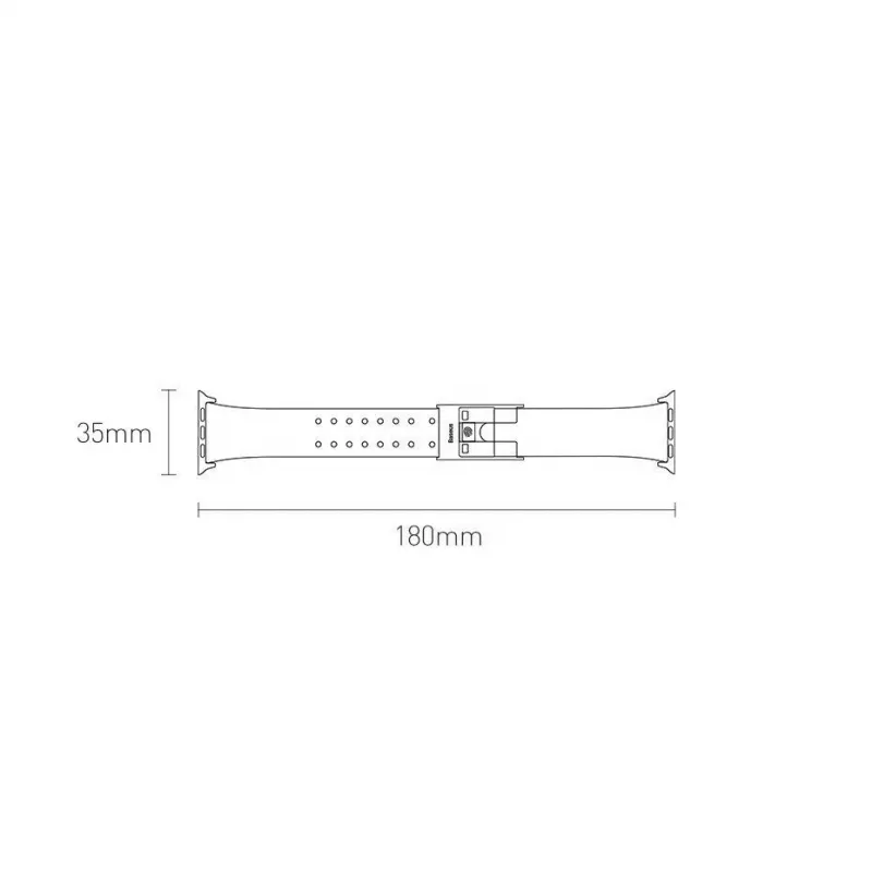 Cinturino Slip-Thru per Apple Watch 3/4/5/6/SE 38mm/40mm Baseus nero (LBWSE-01)