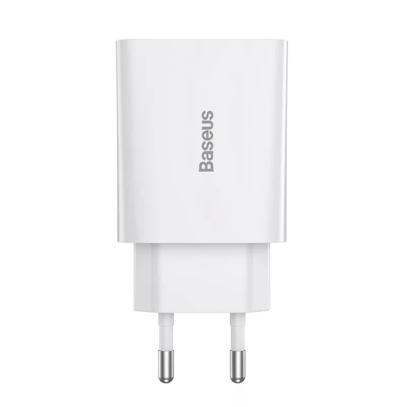 Baseus Speed Mini caricabatterie rapido, USB-C, PD, 3A, 20W (bianco)