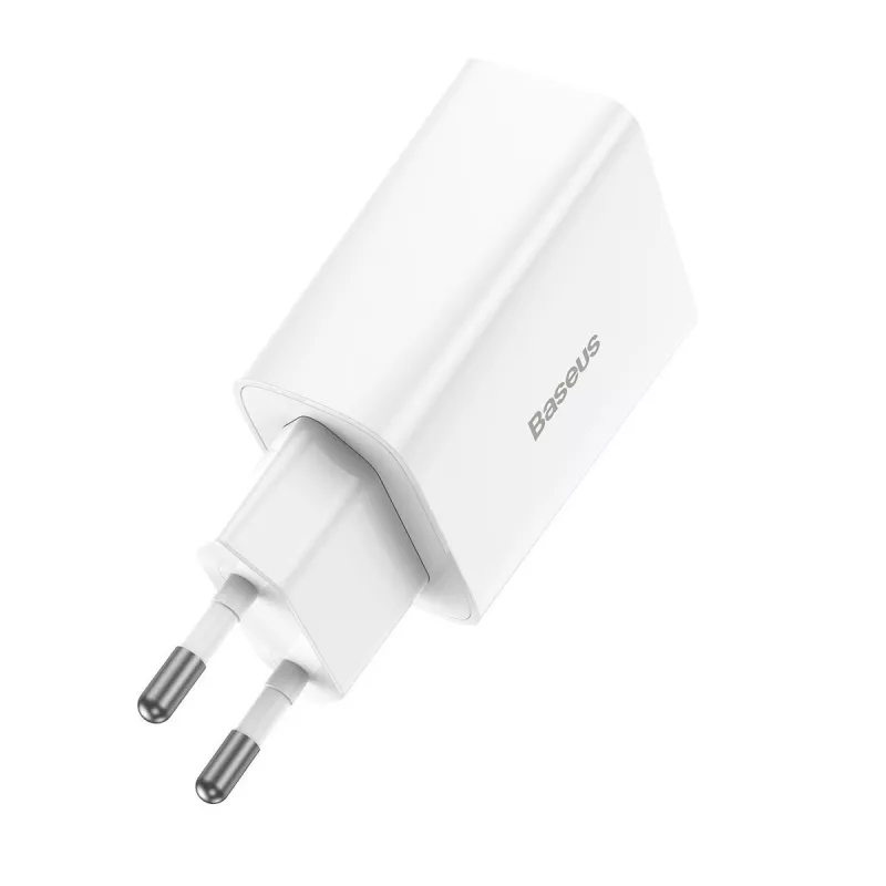Baseus Speed Mini caricabatterie rapido, USB-C, PD, 3A, 20W (bianco)