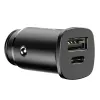 Baseus Square caricabatterie da auto PPS QC4.0 / PD3.0 5A 30W (nero)