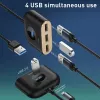 Baseus Square Round Adattatore USB USB 3.0 / 3x USB 2.0 / 1m