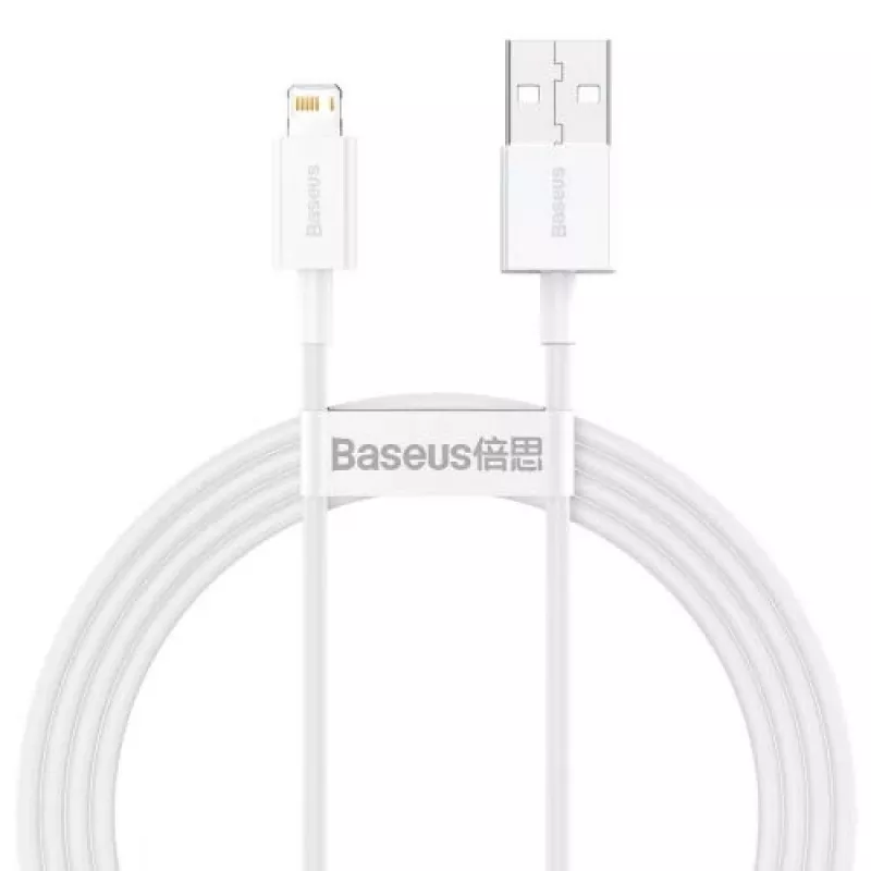 Baseus Superior Series cavo Lightning, ricarica rapida, dati 2.4A, 1.5m bianco (CALYS-B02)
