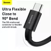 Baseus Cavo di Ricarica Rapida e Dati Serie Superior da USB-A a USB-C, 66W (11V/6A), 2m, Nero (CATYS-A01)