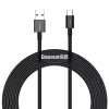 Baseus Cavo di Ricarica Rapida e Dati Serie Superior da USB-A a USB-C, 66W (11V/6A), 2m, Nero (CATYS-A01)