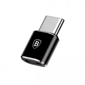 Baseus Adattatore OTG USB 2.0 Type-C a Micro USB (Nero)