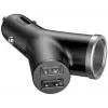 Baseus Y Type Caricabatterie da auto, 2 USB + presa accendisigari, 3,4A, nero (CCALL-YX01)