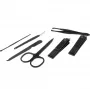 Set manicure Basic Nature Studio 5 pezzi, strumenti in acciaio inox con custodia pieghevole in pelle PU