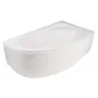 Parete per vasca da bagno Cornea 140 - pannello vasca 1400mm, cromo, vetro trasparente