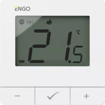 ENGO Controls E25-BATW Termostato ambiente ZigBee da parete, a batteria, bianco