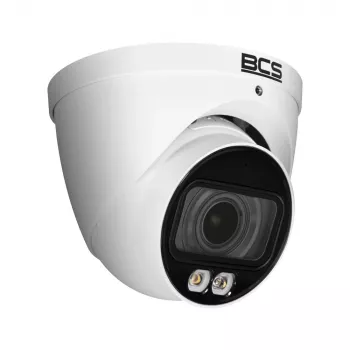 Telecamera IP Dome BCS 6MP BCS-L-EIP56VCR5L4-Ai1 con obiettivo varifocale motorizzato, analisi IA, PoE, IP67, IK10
