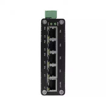 BCS ISP04G01G switch industriale 4 porte PoE+ con 1 uplink Gigabit
