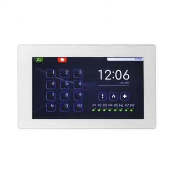 BCS PulsON Tastiera touchscreen a sfioramento 7 pollici per allarme BUS - bianco