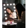 Beautifly GlamourVue specchio trucco LED con 3 modalità luce, dimming continuo, ingrandimento 1x/5x, touch panel, ricaricabile 2000 mAh, USB-C, bianco