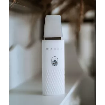 Beautifly Peeling Scrub Mini - dispositivo viso ultrasuoni cavitazione con EMS microcorrente, bianco oro rosa