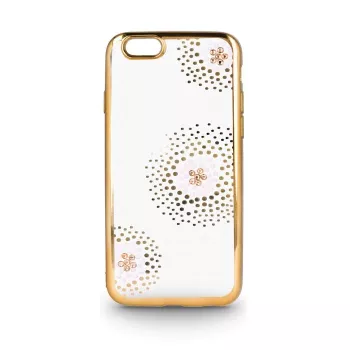 Beeyo Sony Xperia E5 custodia TPU Flower Dots oro