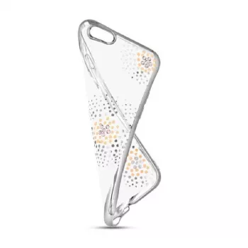 Beeyo Custodia TPU Flower Dots per Sony Xperia E5 Argento