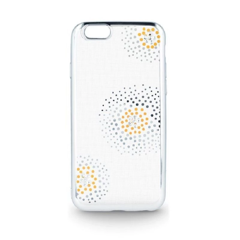Beeyo Custodia TPU Flower Dots per Sony Xperia E5 Argento