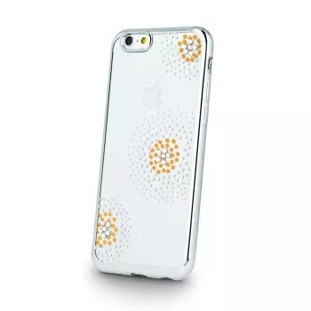 Beeyo Custodia TPU Flower Dots per Sony Xperia E5 Argento