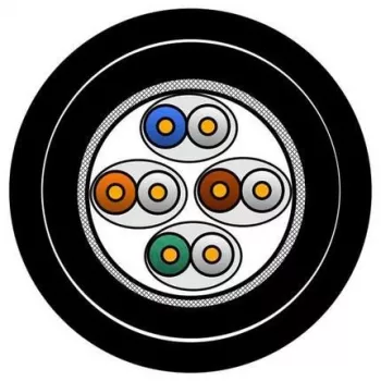 Belden CATSNAKE cavo categoria 6A, 4 coppie, S/FTP, PUR, nero, 305 m