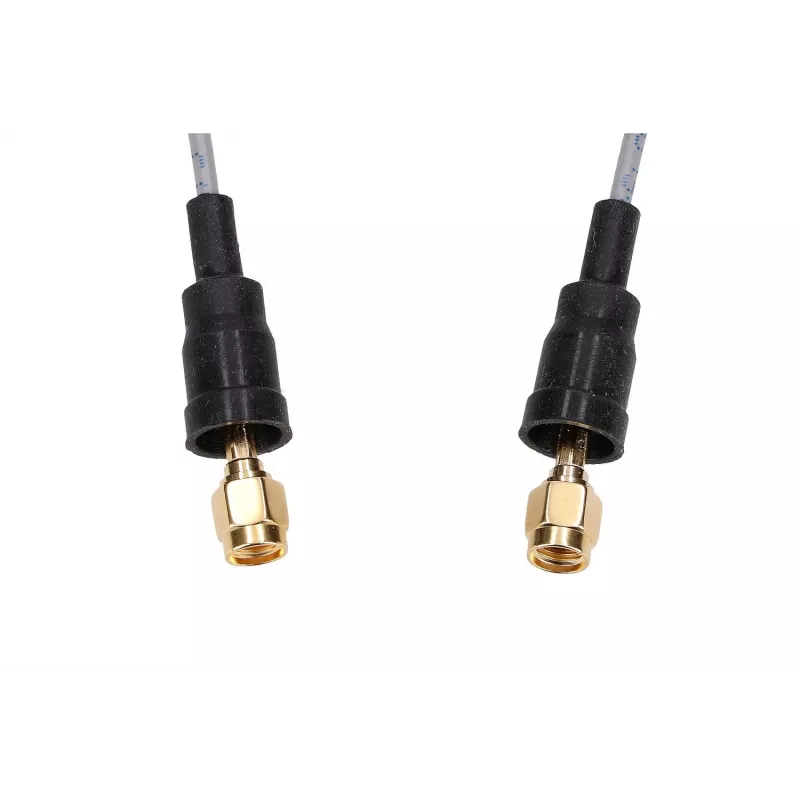 Belden cavo coassiale pigtail RP-SMA/RP-SMA 50cm RF100LL, 50 Ohm, nero