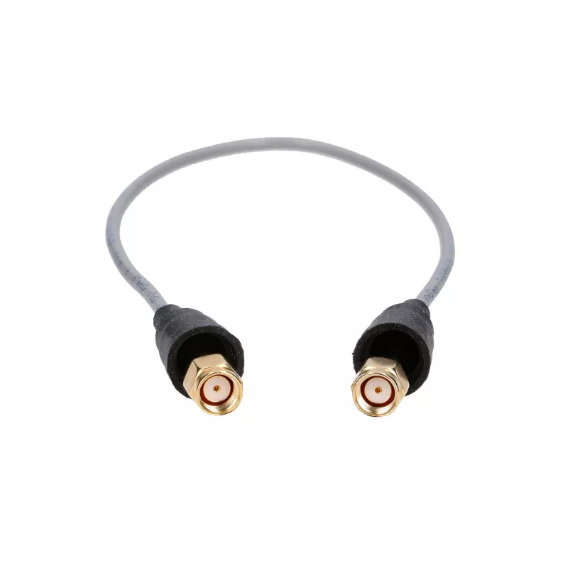 Belden cavo coassiale pigtail RP-SMA/RP-SMA 50cm RF100LL, 50 Ohm, nero