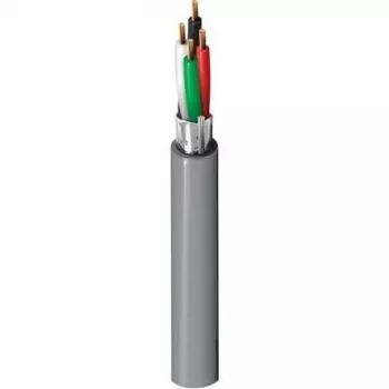 Belden Security & Sound, #22-4c BC, Cavo multiconductore schermato, 4 conduttori, 22 AWG, rame nudo, CMR, 300V, guaina in PVC grigia
