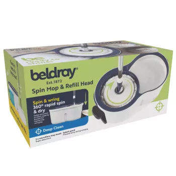 Beldray LA00000005EU7 Spin Mop e testina di ricambio - grigio/blu
