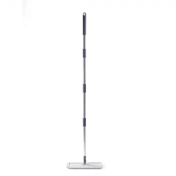 Beldray LA00000008EU7 set mocio piatto e secchio - grigio/blu, sistema di strizzatura automatica 5L, manico telescopico, microfibra