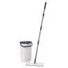 Beldray LA00000008EU7 set mocio piatto e secchio – grigio/blu, 5L con strizzatore automatico, manico telescopico, microfibra