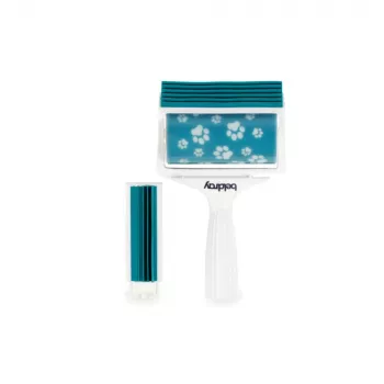 Set rullo antipelucchi in gel anti-batterico Beldray LA00000018UFFEU7 - rimuovi pelucchi riutilizzabile in silicone gel per abbigliamento, imbottiti e peli di animali - blu/grigio