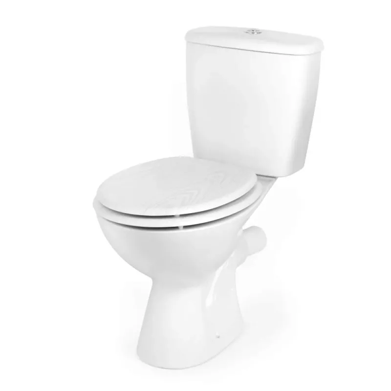 Beldray LA00000073WHTEU7 sedile WC in legno - chiusura soft-close, bianco, ovale
