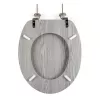 Beldray LA00000074GRYPEU7 sedile WC in legno - chiusura soft-close, grigio, ovale
