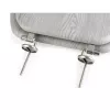 Beldray LA00000074GRYPEU7 sedile WC in legno - chiusura soft-close, grigio, ovale