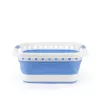Beldray LA00000152EU7 Cesto portabiancheria pieghevole 40L, bianco/blu