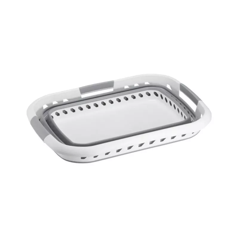 Beldray LA00000153EU7 Cesto portabiancheria pieghevole con gambe 40L - grigio e bianco