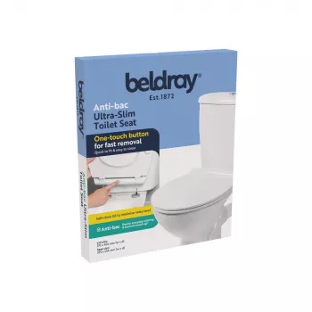 Beldray LA00000201WPEU7 Sedile WC ultra-slim antibatterico, bianco