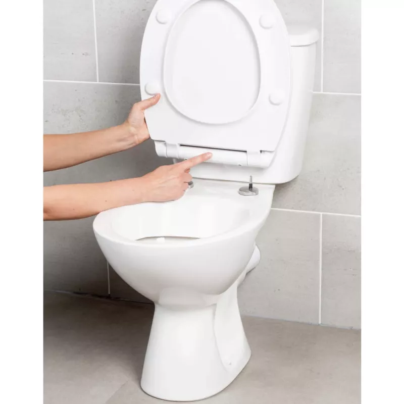 Beldray LA00000201WPEU7 Sedile WC ultra-slim antibatterico, bianco