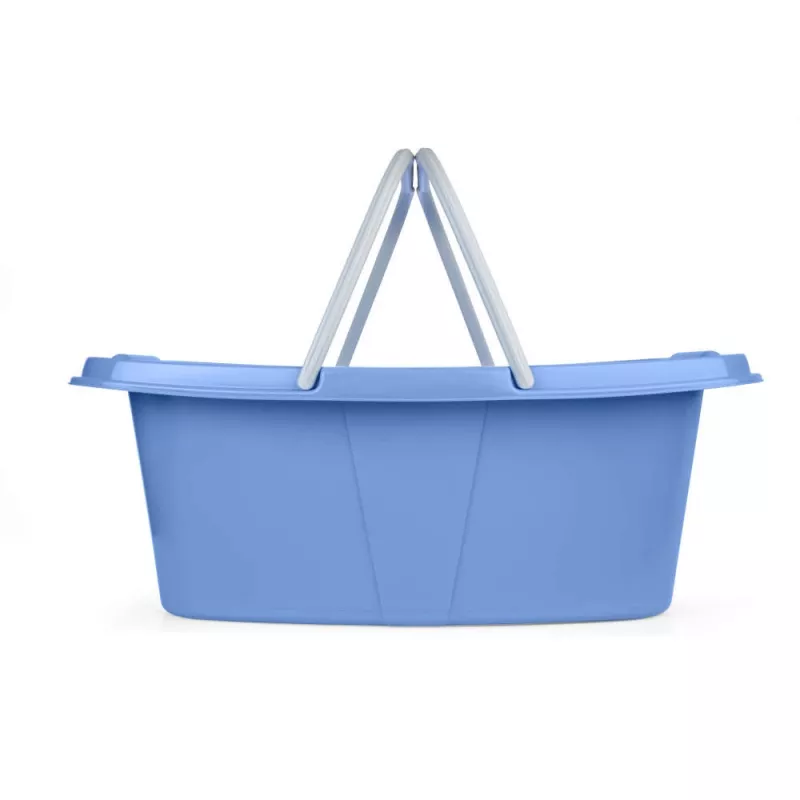 Set di due cesti portabiancheria Beldray LA030450CRNFPEU7, bianco/blu