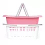 Set di due cesti portabiancheria Beldray LA030450PNKFPEU7, bianco/rosa