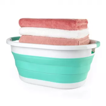 Cesto portabiancheria pieghevole 28L Beldray LA034816MNTFPEU7 bianco/menta